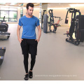 Plain Spandex / Polyester Sportswear Gym camiseta para hombres